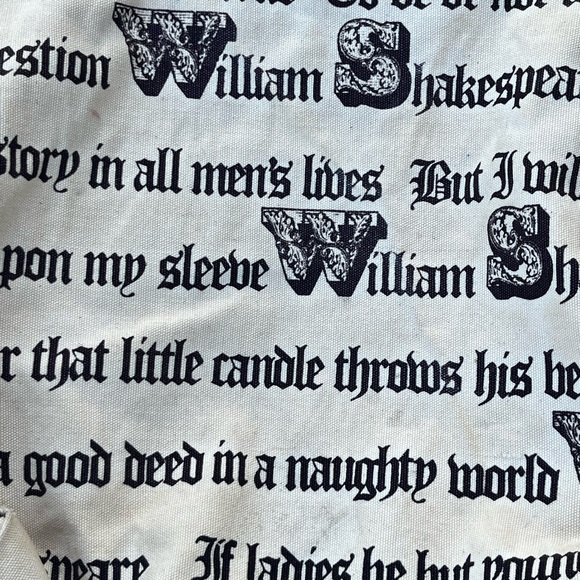 RARE Exclusive Shakespeare Canvas Tote Bag Vintage Collectible. - Picture 3 of 7